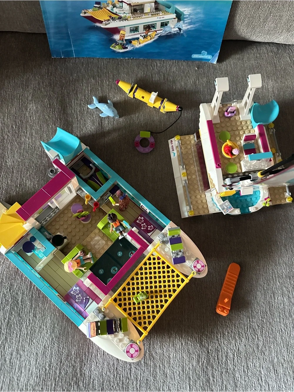 LEGO Friends 41317 Sunshine Catamaran Sailboat Retired Playset with Figures